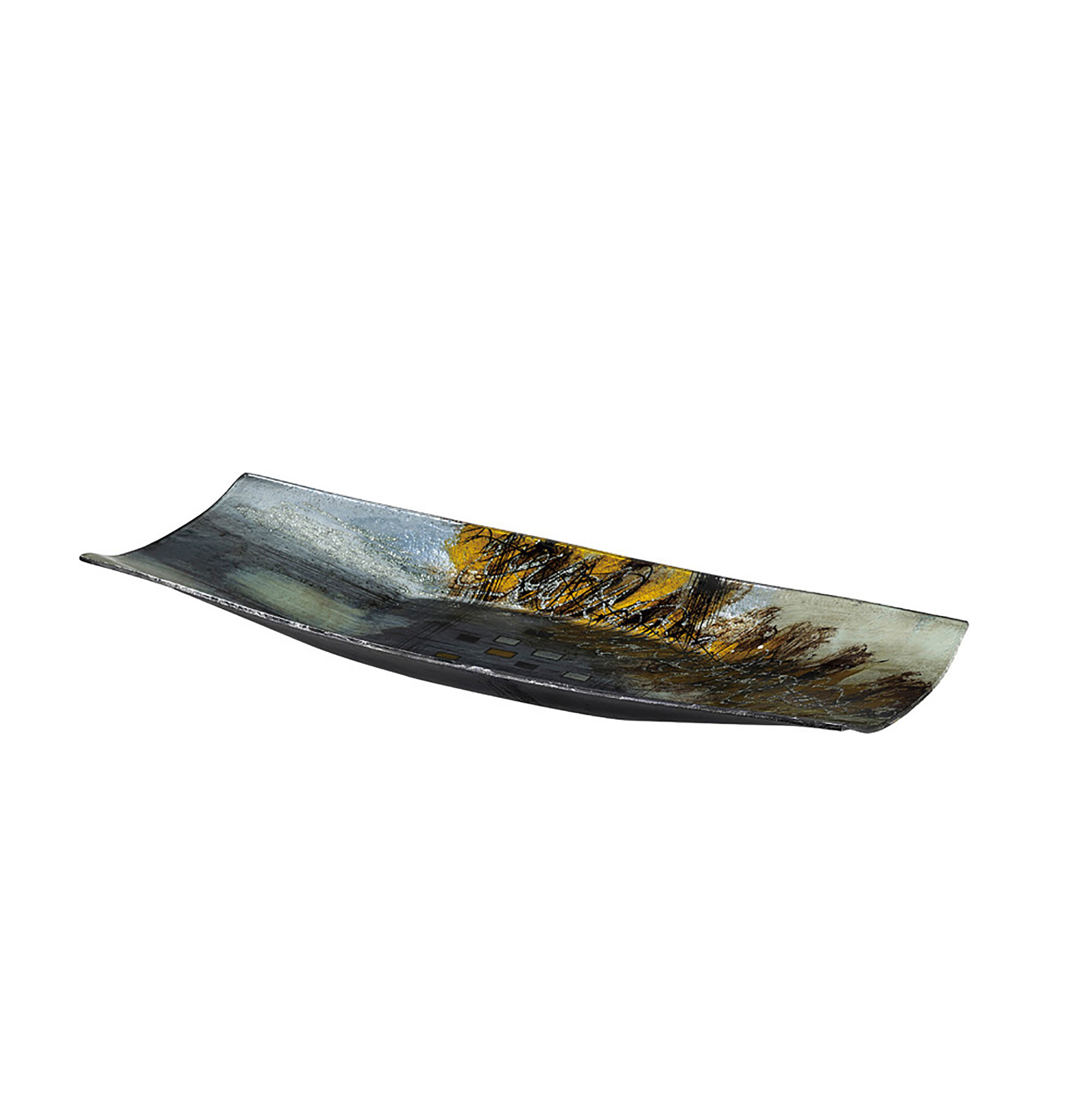 IL70350  Kiana Glass Art Boat Platter Large